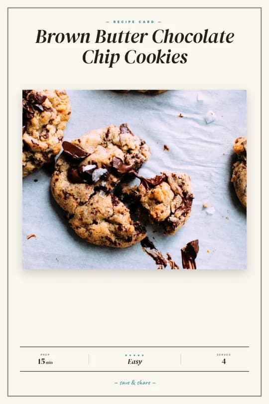 Recipe Card template example